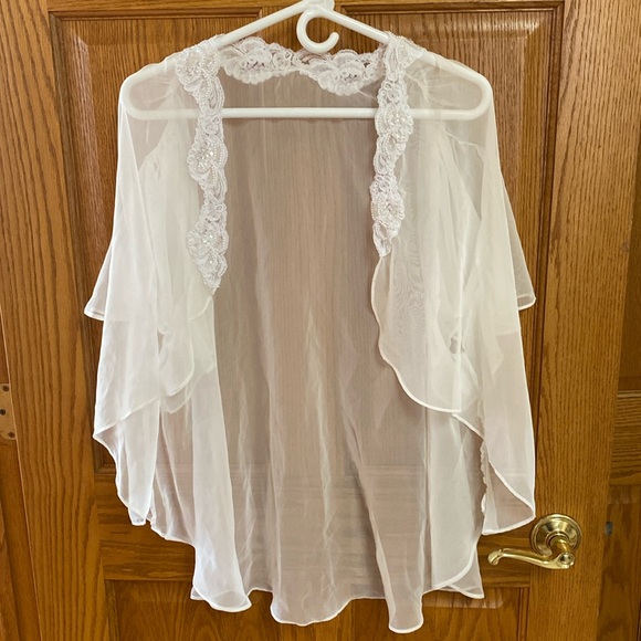 Victoria Secret Women’s S Gold Label Bridal Wedding Peignoir 2 piece Set 1990’s - Picture 3 of 15